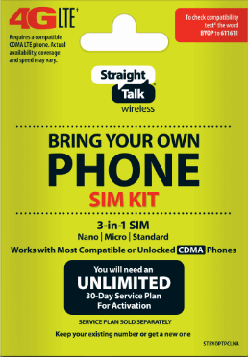 Straight Talk Phones Sim Card Put On Unlocked Phone
