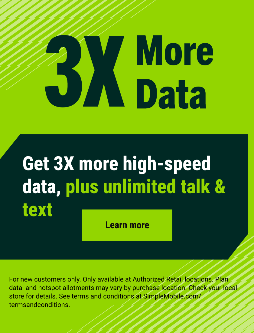 Unlimited Mobile, No Contract Cell Phone Plans | Simple Mobile