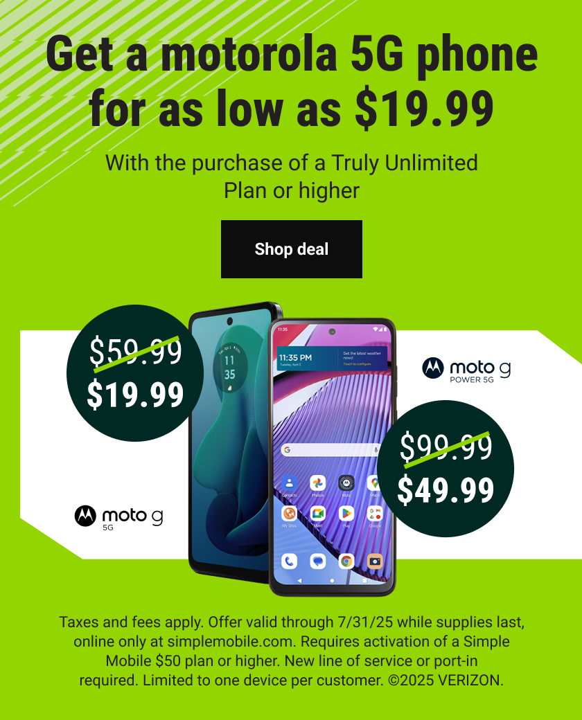 Unlimited Mobile No Contract Cell Phone Plans Simple Mobile